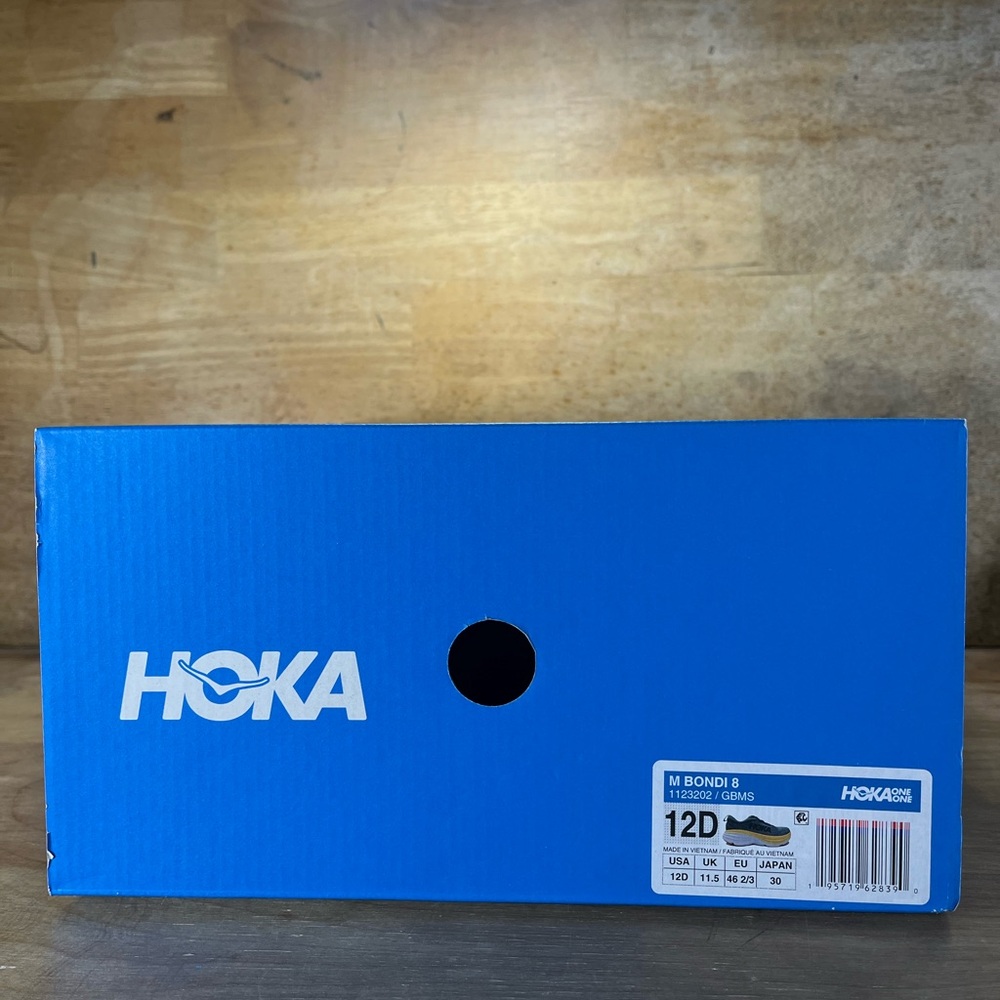 Hoka One One Bondi 8 REFLECTIVE Mens Size 12 Running Shoes Sneakers Goblin Blue - Picture 14 of 15
